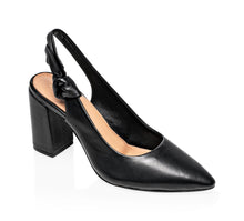 Load image into Gallery viewer, Daphne Leather Slingback Pump Black
