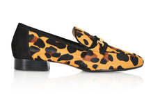 Load image into Gallery viewer, Adonis Leopard Hair Calf/Black Suede Loafer