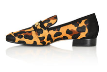 Load image into Gallery viewer, Adonis Leopard Hair Calf/Black Suede Loafer