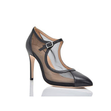 Load image into Gallery viewer, Rebecca Black Lux Nappa Black Mesh