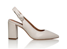 Load image into Gallery viewer, Daphne Leather Slingback Pump Off-White