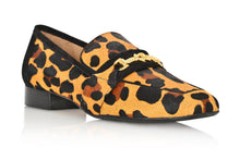 Load image into Gallery viewer, Adonis Leopard Hair Calf/Black Suede Loafer