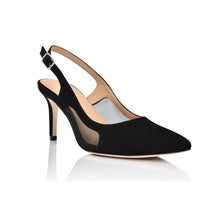 Load image into Gallery viewer, Dance Black Kid Suede/Black Mesh