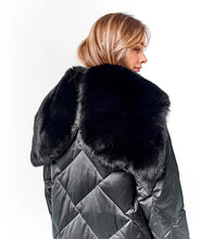 Load image into Gallery viewer, Genuine Polar Fox Fur Collar-Hood Down Winter Coat