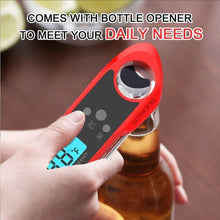 Load image into Gallery viewer, Professional Waterproof Digital Food Thermometer Pyrometer with Folding Foldable Probe Waterproof Digital Instant Read Meat Thermometer with 4.6” Folding Probe Backlight & Calibration Function for Cooking Food Candy BBQ Grill for Kitchen Food Cooking