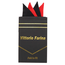 Load image into Gallery viewer, Vittorio Farina Pre-Folded Pocket Square (Two-Tone)