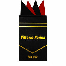 Load image into Gallery viewer, Vittorio Farina Pre-Folded Pocket Square (Two-Tone)