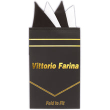 Load image into Gallery viewer, Vittorio Farina Pre-Folded Pocket Square (Two-Tone)