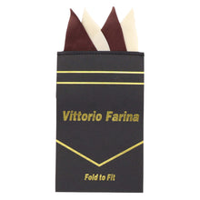 Load image into Gallery viewer, Vittorio Farina Pre-Folded Pocket Square (Two-Tone)