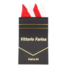 Load image into Gallery viewer, Vittorio Farina Pre-Folded Pocket Square (Two-Tone)