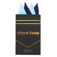 Load image into Gallery viewer, Vittorio Farina Pre-Folded Pocket Square (Two-Tone)