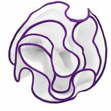 Load image into Gallery viewer, Vittorio Farina Round Pocket Square with Embroidered Piping