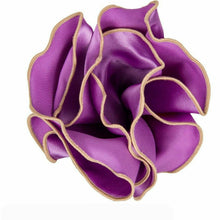 Load image into Gallery viewer, Vittorio Farina Round Pocket Square with Embroidered Piping