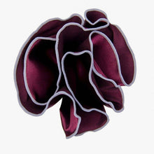 Load image into Gallery viewer, Vittorio Farina Round Pocket Square with Embroidered Piping