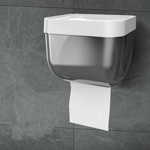 Load image into Gallery viewer, Punch-free Toilet Paper Holder Box Waterproof Storage Toilet Paper Storage Rack Paper Towel Kitchen Bathroom Storage Box Waterproof Toilet Paper Holder Wall Mounted Punch Free Paper Dispenser Transparent Storage Box Bathroom Kitchen Supply