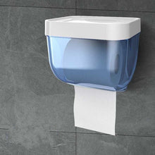 Load image into Gallery viewer, Punch-free Toilet Paper Holder Box Waterproof Storage Toilet Paper Storage Rack Paper Towel Kitchen Bathroom Storage Box Waterproof Toilet Paper Holder Wall Mounted Punch Free Paper Dispenser Transparent Storage Box Bathroom Kitchen Supply