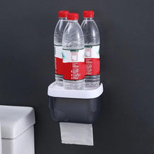 Load image into Gallery viewer, Punch-free Toilet Paper Holder Box Waterproof Storage Toilet Paper Storage Rack Paper Towel Kitchen Bathroom Storage Box Waterproof Toilet Paper Holder Wall Mounted Punch Free Paper Dispenser Transparent Storage Box Bathroom Kitchen Supply