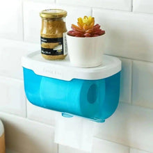 Load image into Gallery viewer, Punch-free Toilet Paper Holder Box Waterproof Storage Toilet Paper Storage Rack Paper Towel Kitchen Bathroom Storage Box Waterproof Toilet Paper Holder Wall Mounted Punch Free Paper Dispenser Transparent Storage Box Bathroom Kitchen Supply