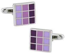 Load image into Gallery viewer, Purple Multi Square Cufflinks