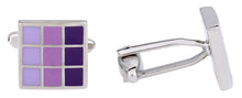 Load image into Gallery viewer, Purple Multi Square Cufflinks