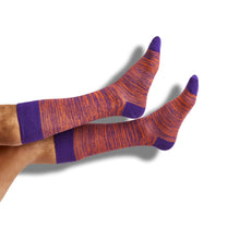 Load image into Gallery viewer, Purple / Orange Marl Dress Socks