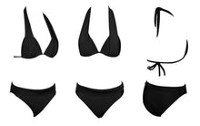 Load image into Gallery viewer, Push Up Bikini New Two Piece Swimsuit Women High Waist Black Pink Bikinis Set Women's Halter Padded Top Push Up Bikini Set Two Piece Swimsuits Bathing Suits Beachwear Swimwear Beachwear Bathing Suit