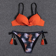 Load image into Gallery viewer, Push Up Bikinis 2022 New Swimwear Women's Bikini Swimsuits Floral Printed Bathing Suits for Women 2 Piece Bikini Women Floral Print Bikini Sets Swimsuit Beach Wear Bathing Suit Female Two Pieces