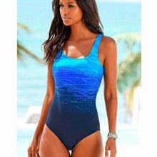 Load image into Gallery viewer, Push Up Swimwear Back One-piece Beach Bathing Suit Colorful Print One Piece Women Swimsuit Women's Plunge Bathing Suit Strappy Mesh One Piece Swimsuit Tummy Control Swimwear