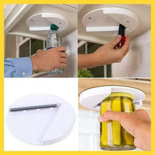 Load image into Gallery viewer, Quick Unique Design V-Shape Multi-function Lid Jar Opener Under Cabinet Professional Cans Fits Any Sizes Useful Kitchen Gadget