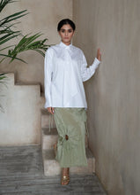 Load image into Gallery viewer, Quinta Tie Detail White Organic Cotton Shirt