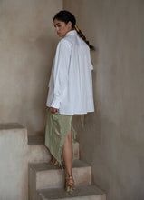 Load image into Gallery viewer, Quinta Tie Detail White Organic Cotton Shirt