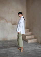 Load image into Gallery viewer, Quinta Tie Detail White Organic Cotton Shirt