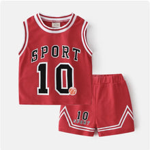 Load image into Gallery viewer, Children's Summer Basketball Clothing Set – Boys' Vest and Shorts Two-Piece - # BOAA11310001