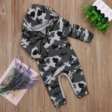 Load image into Gallery viewer, Boys Zipper Romper Jumpsuit Playsuit Hooded - # BOAA111010005