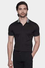 Load image into Gallery viewer, The Mercerized Cotton Polo (Crown Black)