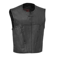 Load image into Gallery viewer, Raceway - Men's Motorcycle Perforated Leather Vest