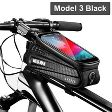 Load image into Gallery viewer, Rainproof Bicycle Bag Frame Front Top Tube Cycling Bag Reflective 6.5in Phone Case Touchscreen Bag Bike Accessories Bike Phone Bag Bicycle Bag Front Frame Pouch Top Tube Pouch Waterproof Bike Holder Accessories Bag Mount Handlebar Cell Phone
