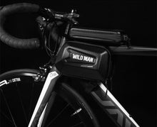Load image into Gallery viewer, Rainproof Bicycle Bag Frame Front Top Tube Cycling Bag Reflective 6.5in Phone Case Touchscreen Bag Bike Accessories Bike Phone Bag Bicycle Bag Front Frame Pouch Top Tube Pouch Waterproof Bike Holder Accessories Bag Mount Handlebar Cell Phone
