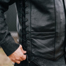 Load image into Gallery viewer, Rancher - Men's Motorcycle Western Style Leather Vest