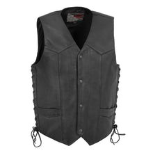 Load image into Gallery viewer, Rancher - Men's Motorcycle Western Style Leather Vest