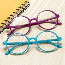 Load image into Gallery viewer, Read Eyeglass Men Women Round Vintage Reading Glasses Blue Light Blocking Glasses Men Women Retro Thick Round Rim Frame Eyeglasses Light Weight With Spring Hinge Easy To Carry +1 +1.5 +2 +2.5 +3 +3.5