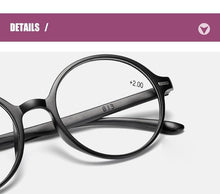 Load image into Gallery viewer, Read Eyeglass Men Women Round Vintage Reading Glasses Blue Light Blocking Glasses Men Women Retro Thick Round Rim Frame Eyeglasses Light Weight With Spring Hinge Easy To Carry +1 +1.5 +2 +2.5 +3 +3.5