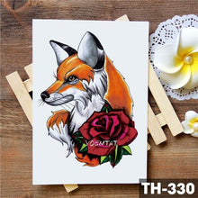 Load image into Gallery viewer, Realistic 3D Wolf Moon Temporary Tattoo Sticker Waterproof Stylish Body New Luxury Animal Tattoo For Men Women