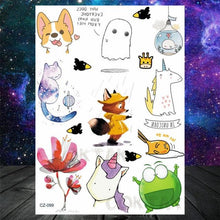Load image into Gallery viewer, Realistic Black Temporary Small Big Tattoos Space Planets Animals Tatoos Waterproof Face Hands Tattoos For Girls Mens