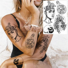 Load image into Gallery viewer, Realistic Black Temporary Small Big Tattoos Space Planets Animals Tatoos Waterproof Face Hands Tattoos For Girls Mens