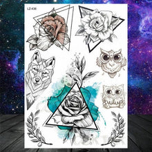 Load image into Gallery viewer, Realistic Black Temporary Small Big Tattoos Space Planets Animals Tatoos Waterproof Face Hands Tattoos For Girls Mens