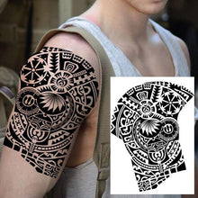 Load image into Gallery viewer, Realistic Lion Temporary Tattoo Black Warrior Sticker Waterproof Luxury Tattoo For Men Women