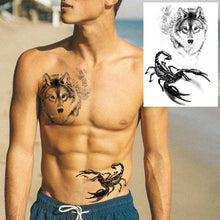 Load image into Gallery viewer, Realistic Lion Temporary Tattoo Black Warrior Sticker Waterproof Luxury Tattoo For Men Women