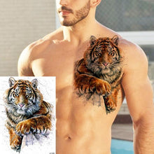 Load image into Gallery viewer, Realistic Lion Temporary Tattoo Black Warrior Sticker Waterproof Luxury Tattoo For Men Women