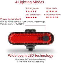 Load image into Gallery viewer, Rear Bike Tail Light USB Rechargeable Red Ultra Bright Taillights Fit On Bicycle Easy to Install for Cycling Safety